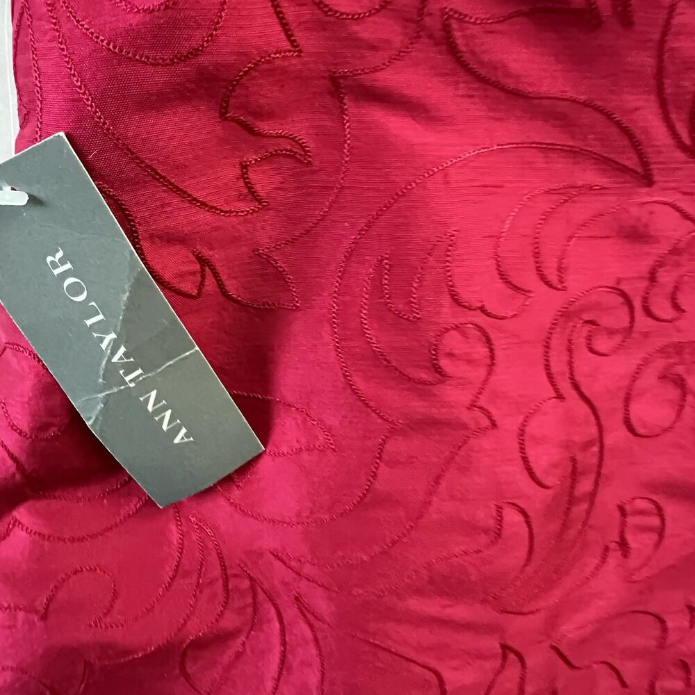 Ann Taylor Dress 2 Silk Strapless Embroidered Fit & Flare Dress Fuchsia NWT - Picture 7 of 11